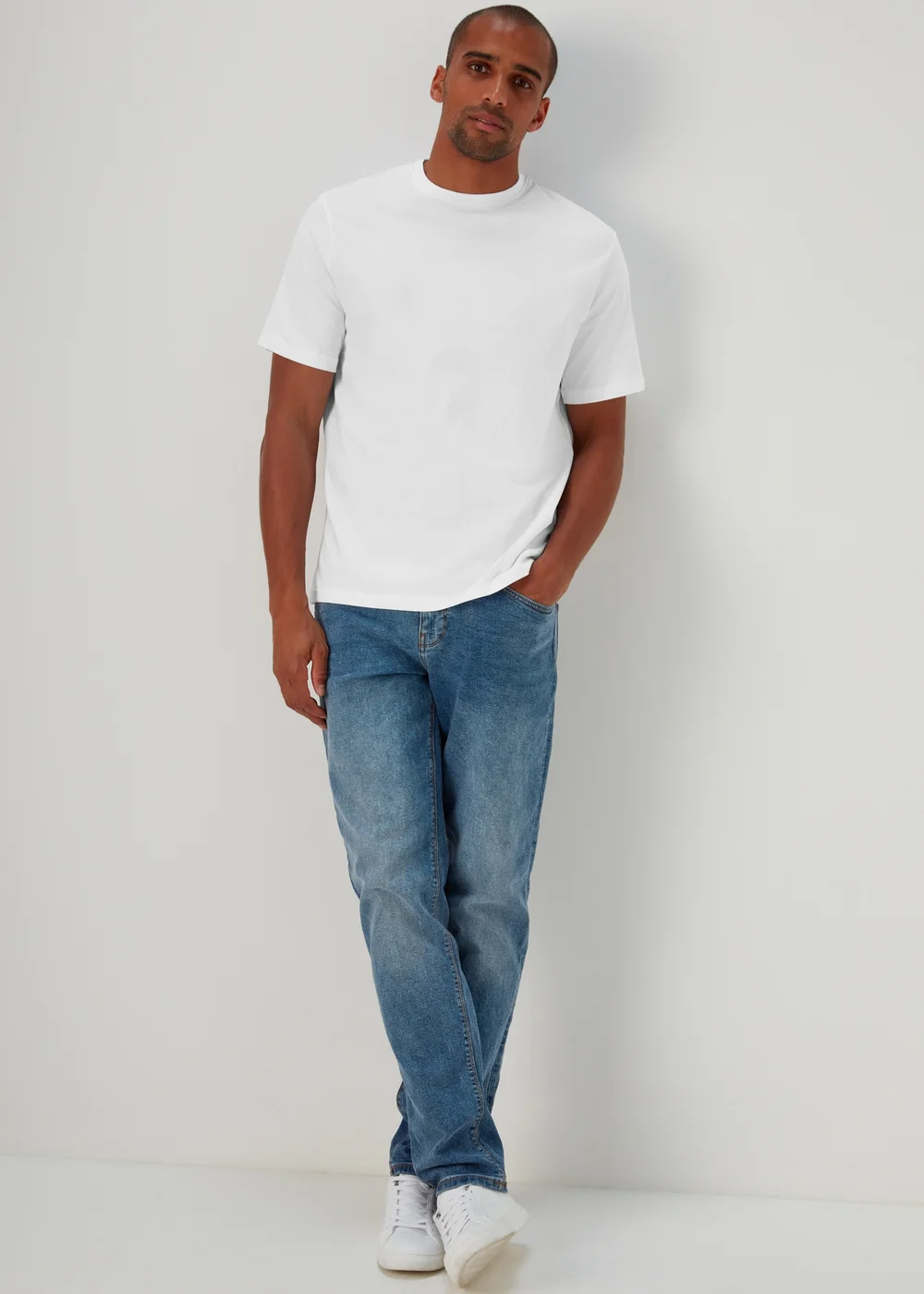 3 Pack Essential White T-Shirts - S Image 4
