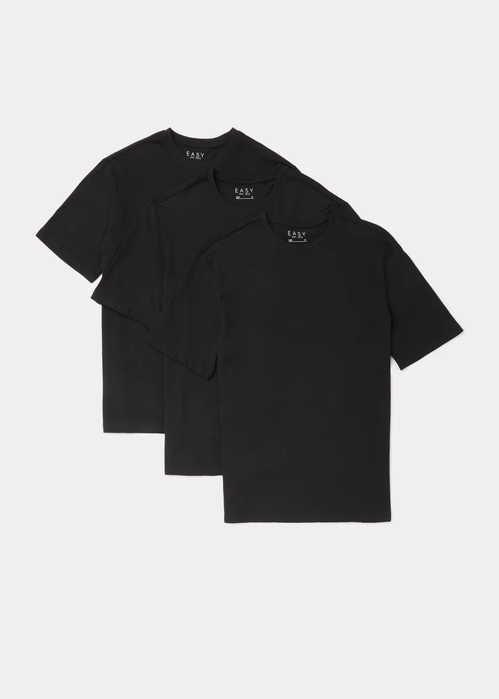 3 Pack Black Essential Crew Neck T-Shirts - S Image 1