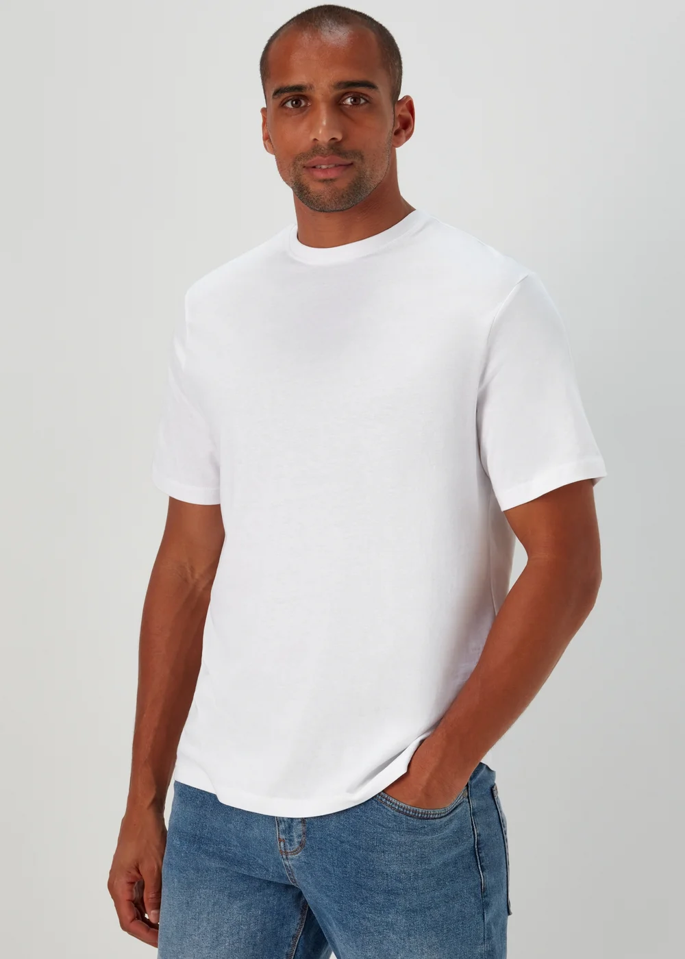 5 Pack Essential White T-Shirts - S Image 2