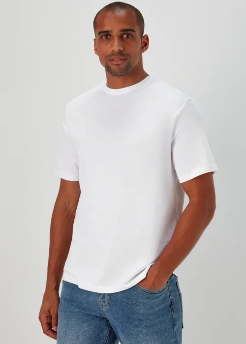 5 Pack Essential White T-Shirts - S Image 2