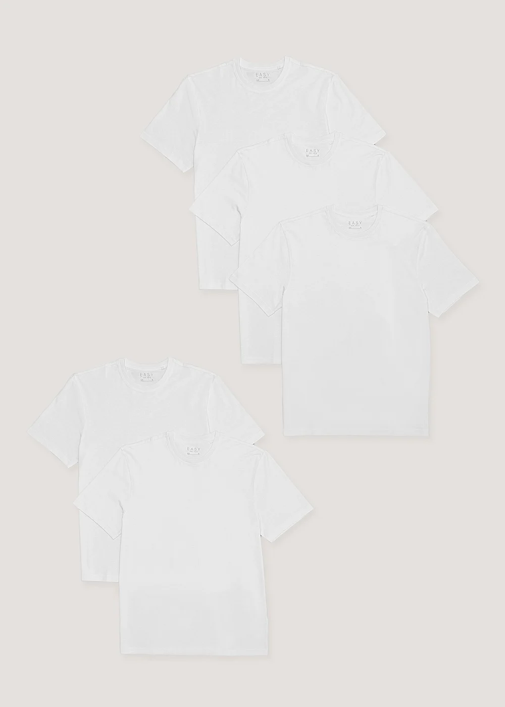 5 Pack Essential White T-Shirts - S Image 1