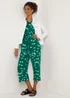 Green Print Tie Front Jumpsuit - 8 Image 4