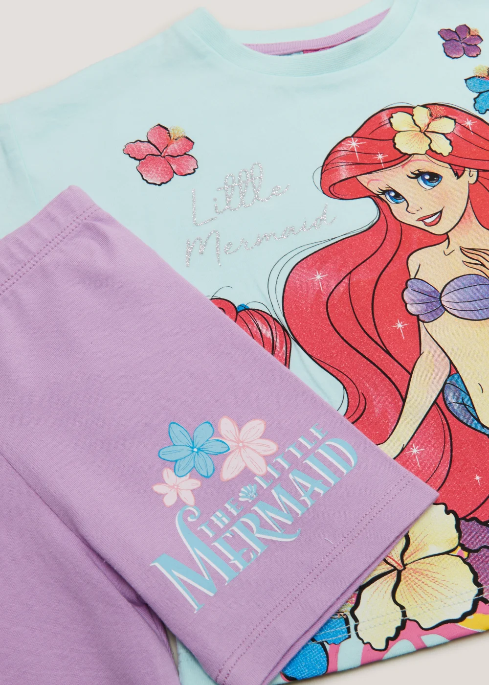 Kids Aqua Disney The Little Mermaid T-Shirt & Shorts Set (9mths-6yrs) - 9-12 months Image 2