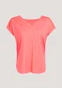 Souluxe Coral V-Neck Textured Sports T-Shirt - Small Image 5