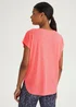 Souluxe Coral V-Neck Textured Sports T-Shirt - Small Image 2