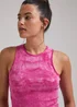 Pink Tie Dye Ribbed Vest Top - Size 8 Image 3