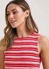 Pink Knitted Effect Cami Vest Top - Size 8 Image 3