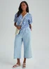 Blue Floral Tie Front Blouse - 8 Image 4