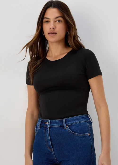 Black Short Sleeve Fitted T-Shirt - 8 Image 1