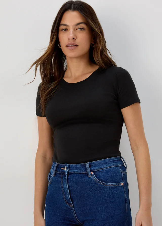 Black Short Sleeve Fitted T-Shirt