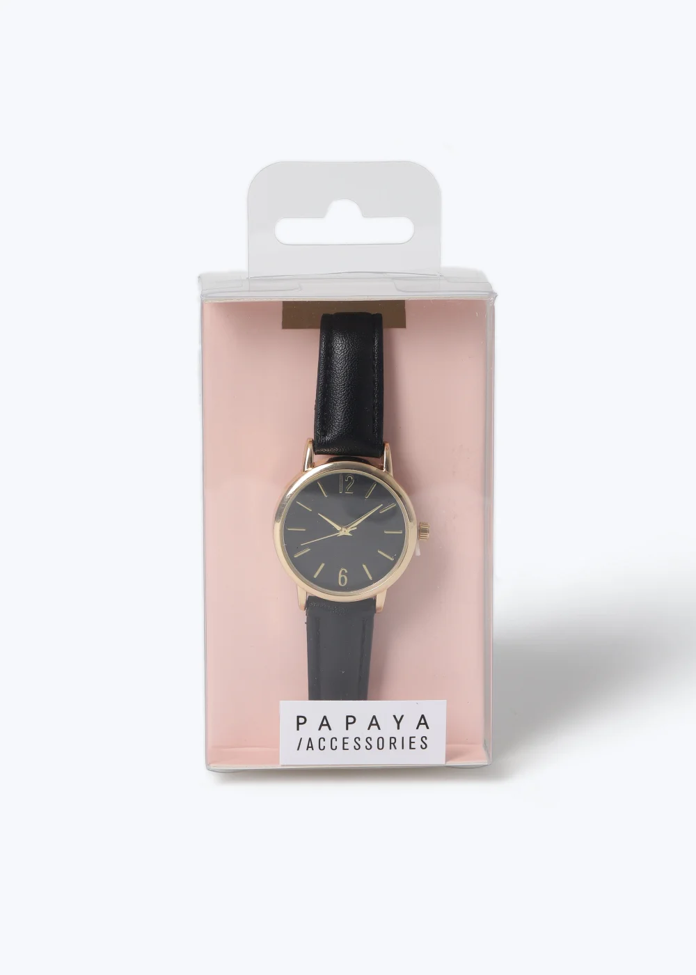 Black Strap Watch - One Size Image 1