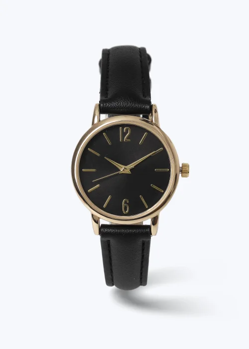 Black Strap Watch - One Size Image 4