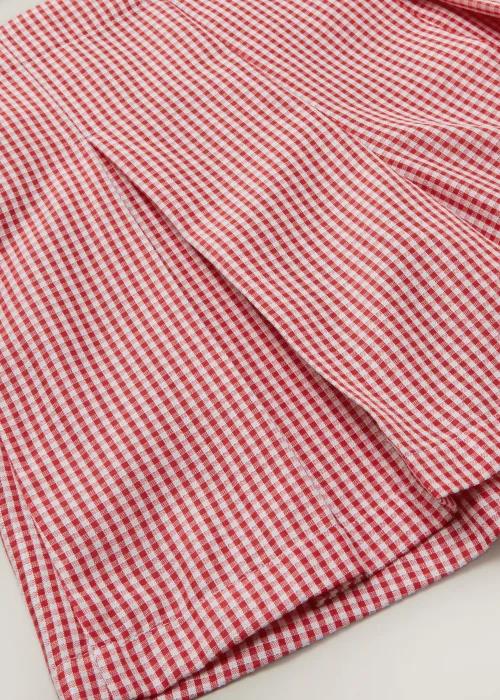 Girls Red Gingham Culotte School Shorts (3-13yrs) - 3 Yrs Image 2