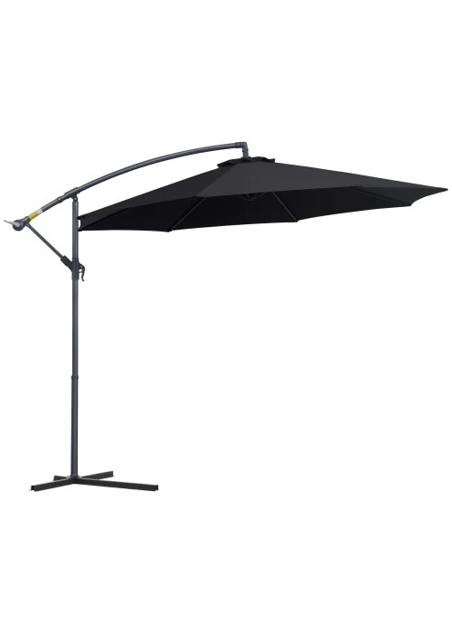 Outsunny Garden Cantilever Parasol Patio Banana Umbrella (3m) - No Size Image 2