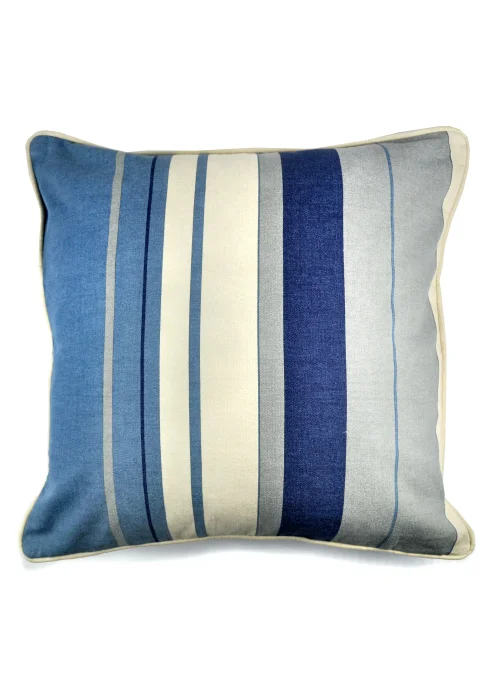 Fusion Whitworth Stripe Blue Filled Cushion (43cm x 43cm) - One Size Image 2