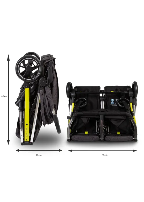 Red Kite Push Me Dubl Twin Stroller (107cm x 74cm x 88cm) - One Size Image 5