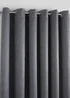 Fusion Strata Dimout Grey Eyelet Curtains - 46W X 54D (116x137cm) Image 2