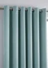 Fusion Strata Dimout Blue Eyelet Curtains - 46W X 54D (116x137cm) Image 2
