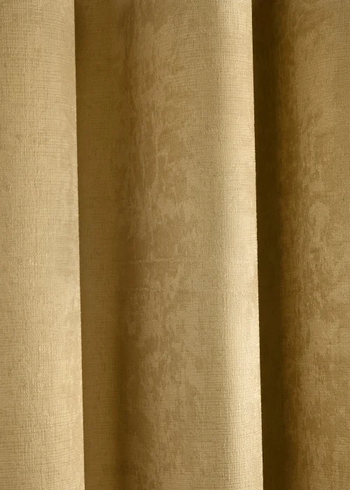 Fusion Strata Dimout Yellow Eyelet Curtains - 46W X 54D (116x137cm) Image 3
