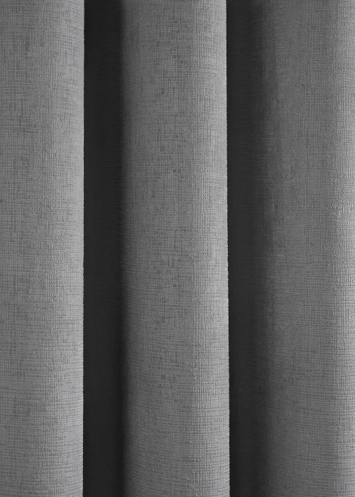 Fusion Strata Dimout Silver Eyelet Curtains - 46W X 54D (116x137cm) Image 4
