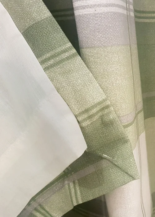 Fusion Balmoral Check Green Eyelet Curtains - 46W X 54D (116x137cm) Image 4