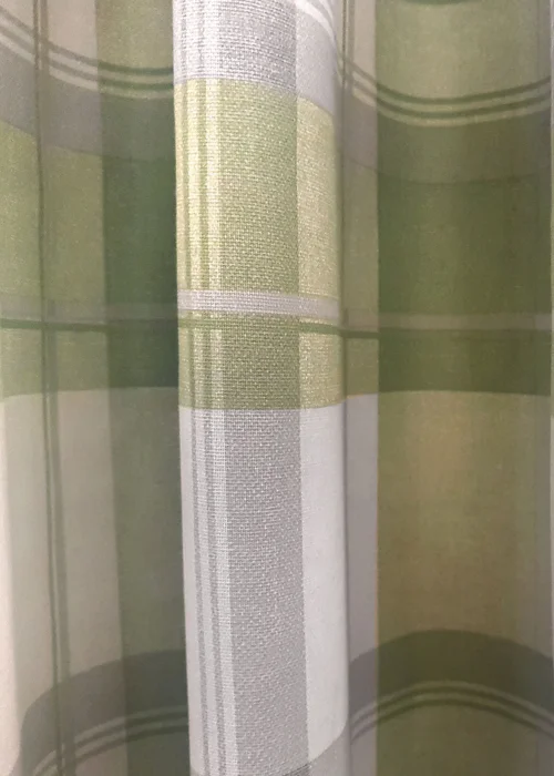 Fusion Balmoral Check Green Eyelet Curtains - 46W X 54D (116x137cm) Image 5