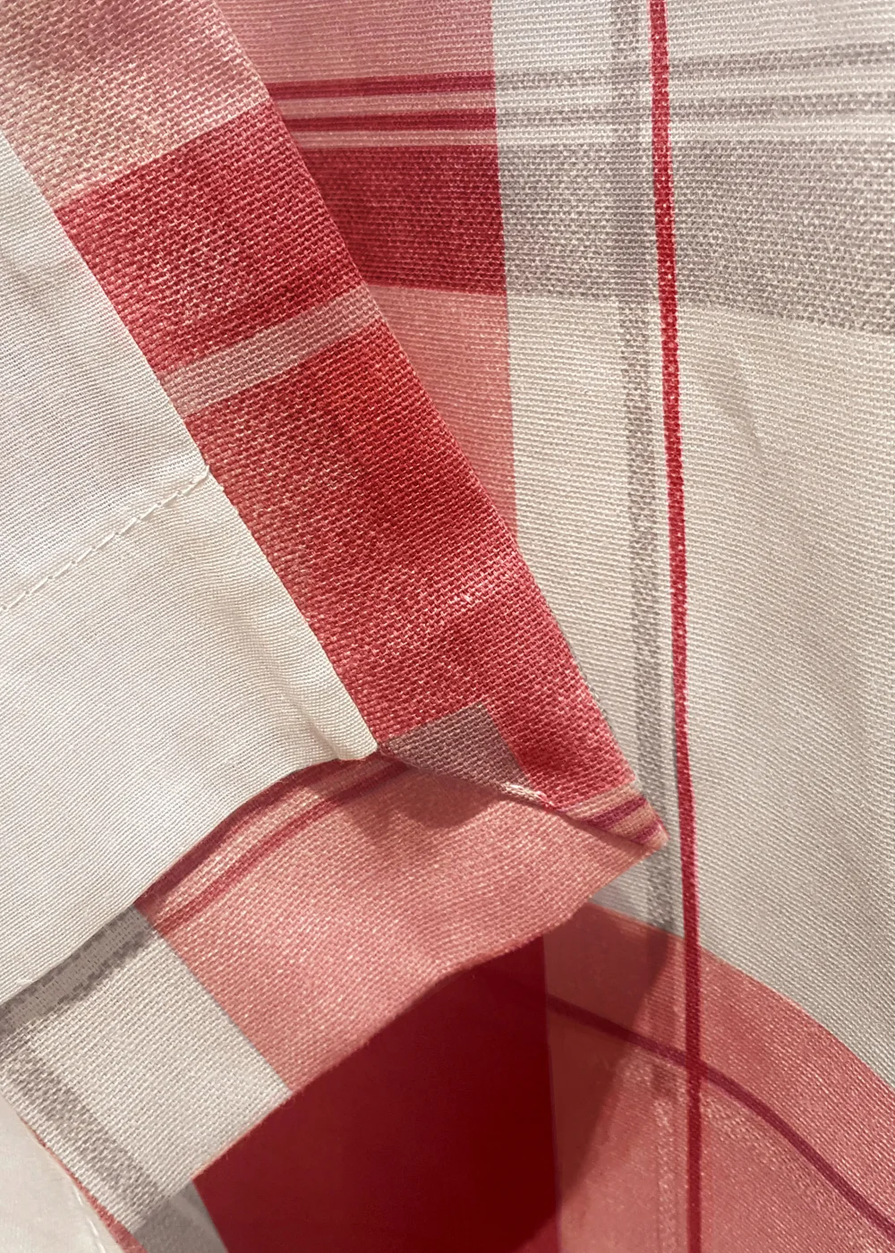 Fusion Balmoral Check Red Eyelet Curtains - 46W X 54D (116x137cm) Image 4