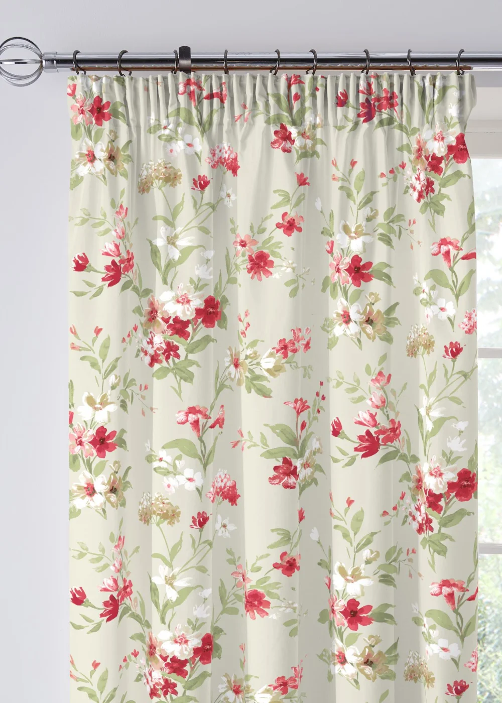 Fusion Jeannie Cream Pencil Pleat Curtains - 46W X 54D (116x137cm) Image 2