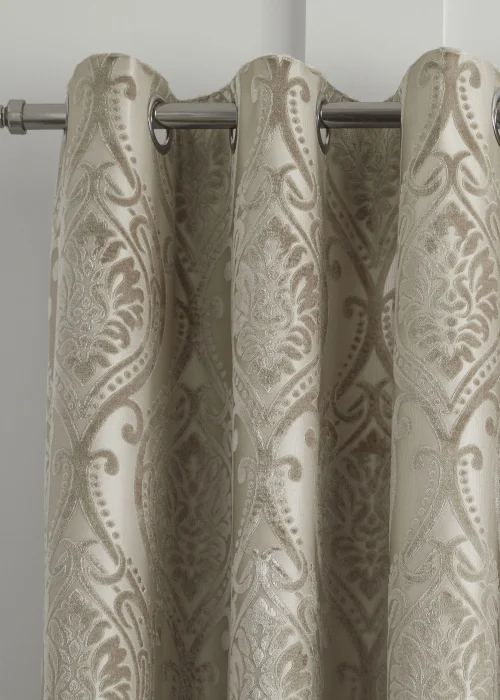 Curtina Chateau Natural Eyelet Curtains - 66W X 54D (168x137cm) Image 2