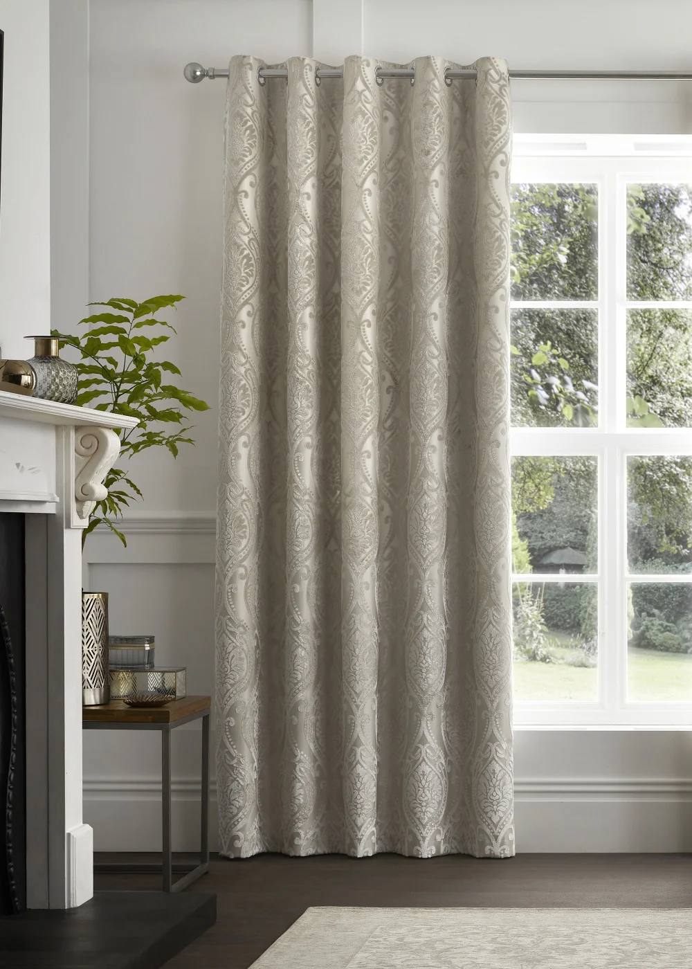 Curtina Chateau Natural Eyelet Curtains - 66W X 54D (168x137cm) Image 4