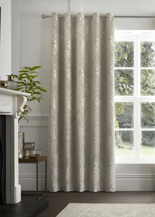 Curtina Chateau Natural Eyelet Curtains - 66W X 54D (168x137cm) Image 4
