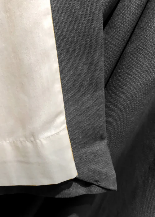 Fusion Sorbonne Grey Eyelet Curtains - 46W X 54D (116x137cm) Image 4