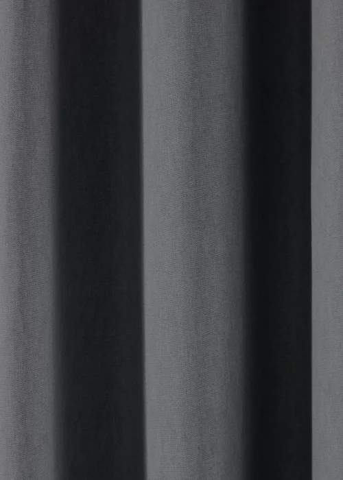 Fusion Sorbonne Grey Eyelet Curtains - 46W X 54D (116x137cm) Image 3