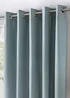 Fusion Sorbonne Duck Egg Blue Eyelet Curtains - 46W X 54D (116x137cm) Image 2
