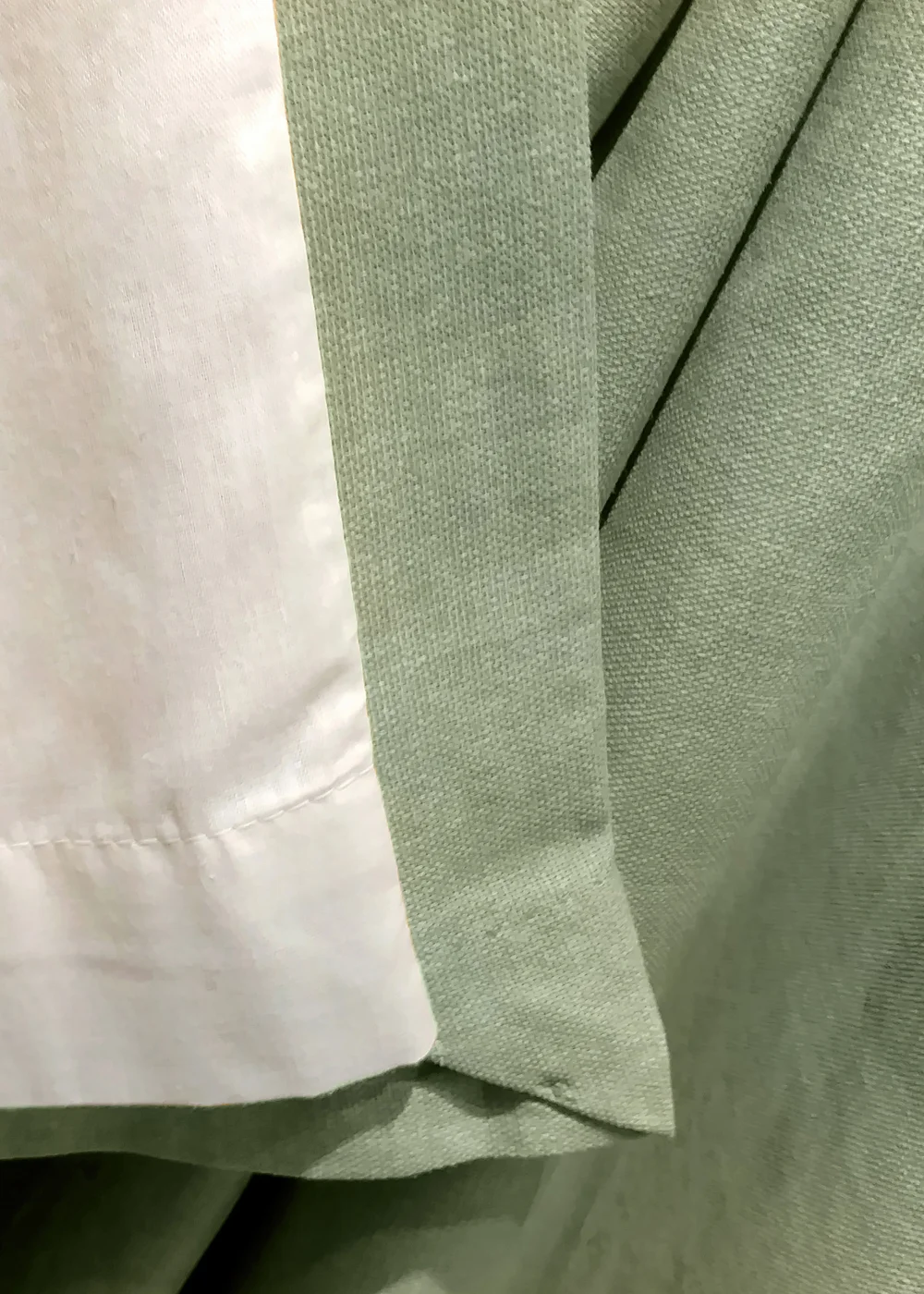 Fusion Sorbonne Green Eyelet Curtains - 46W X 54D (116x137cm) Image 4