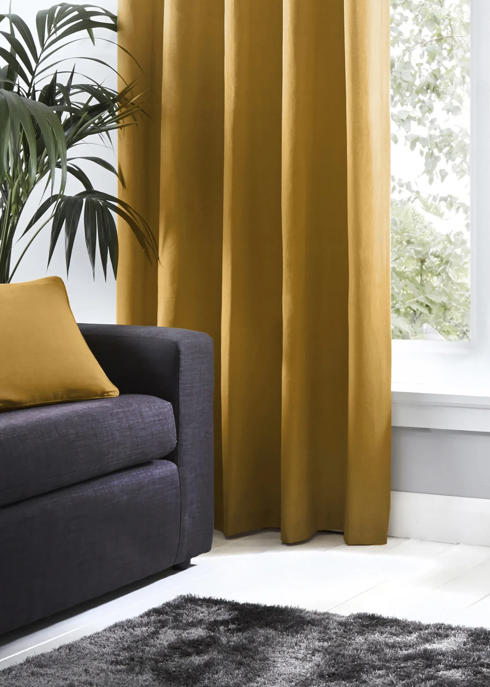 Fusion Sorbonne Yellow Filled Cushion (43cm x 43cm) - One Size Image 3