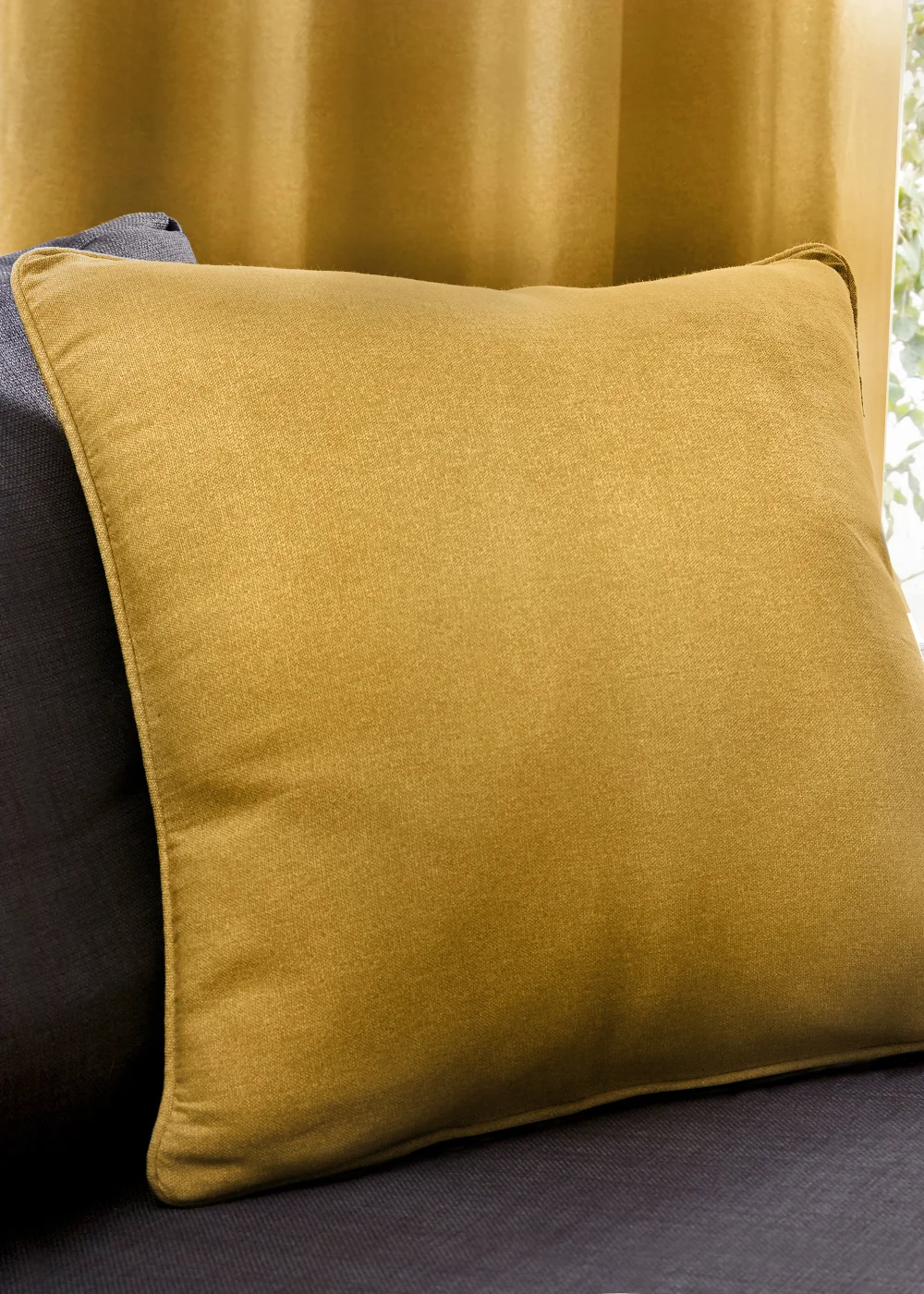 Fusion Sorbonne Yellow Filled Cushion (43cm x 43cm) - One Size Image 1