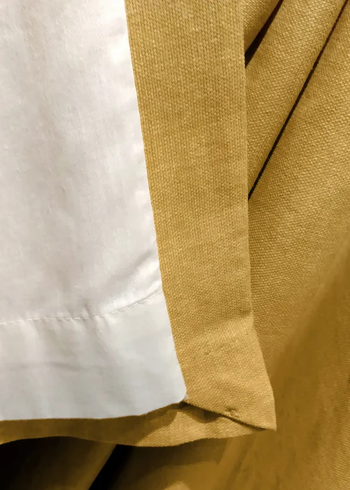 Fusion Sorbonne Yellow Eyelet Curtains - 46W X 54D (116x137cm) Image 4