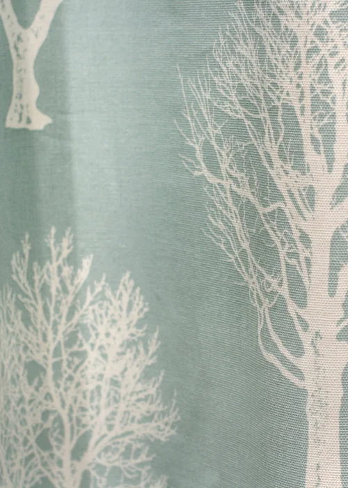 Fusion Woodland Trees Blue Eyelet Curtains - 46W X 54D (116x137cm) Image 3