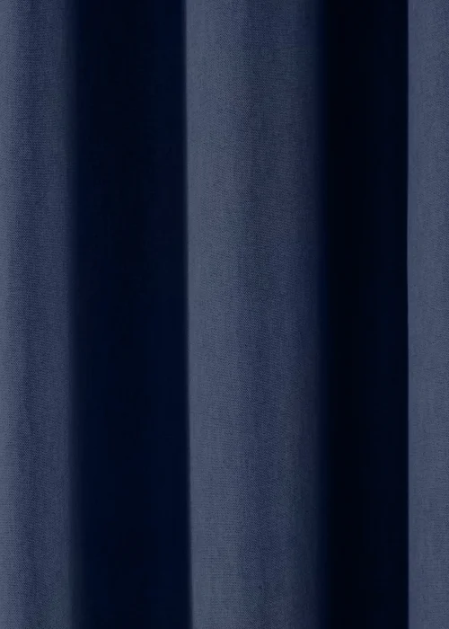 Fusion Sorbonne Navy Eyelet Curtains - 46W X 72D (117x183cm) Image 3