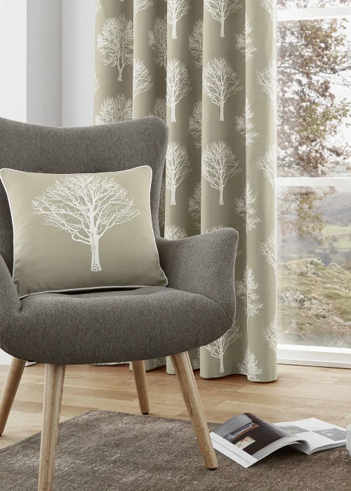 Fusion Woodland Trees Reversible Natural Filled Cushion (43cm x 43cm) - One Size Image 3