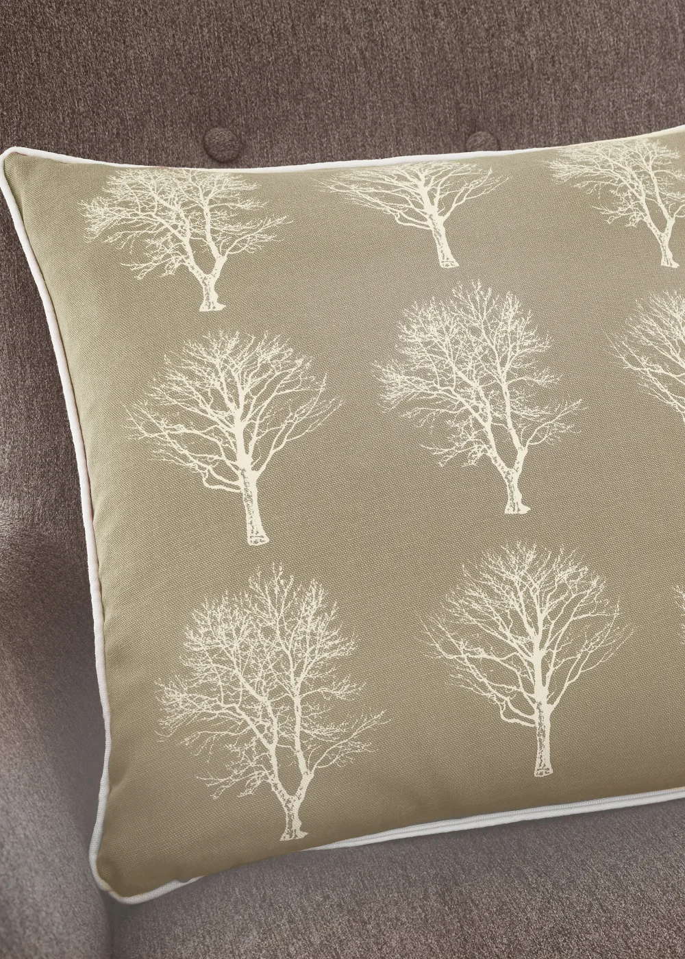Fusion Woodland Trees Reversible Natural Filled Cushion (43cm x 43cm) - One Size Image 2