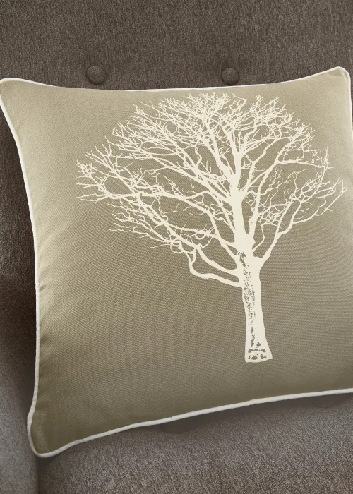 Fusion Woodland Trees Reversible Natural Filled Cushion (43cm x 43cm) - One Size Image 1