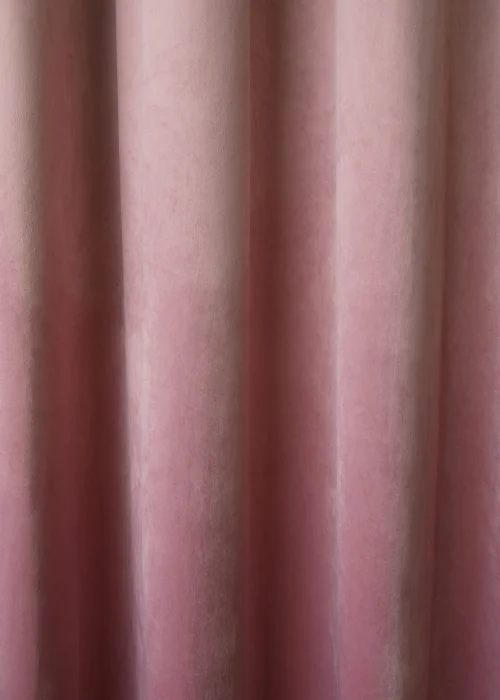 Laurence Llewelyn-Bowen Montrose Velvet Blackout Pink Eyelet Curtains - 46W X 54D (116x137cm) Image 3