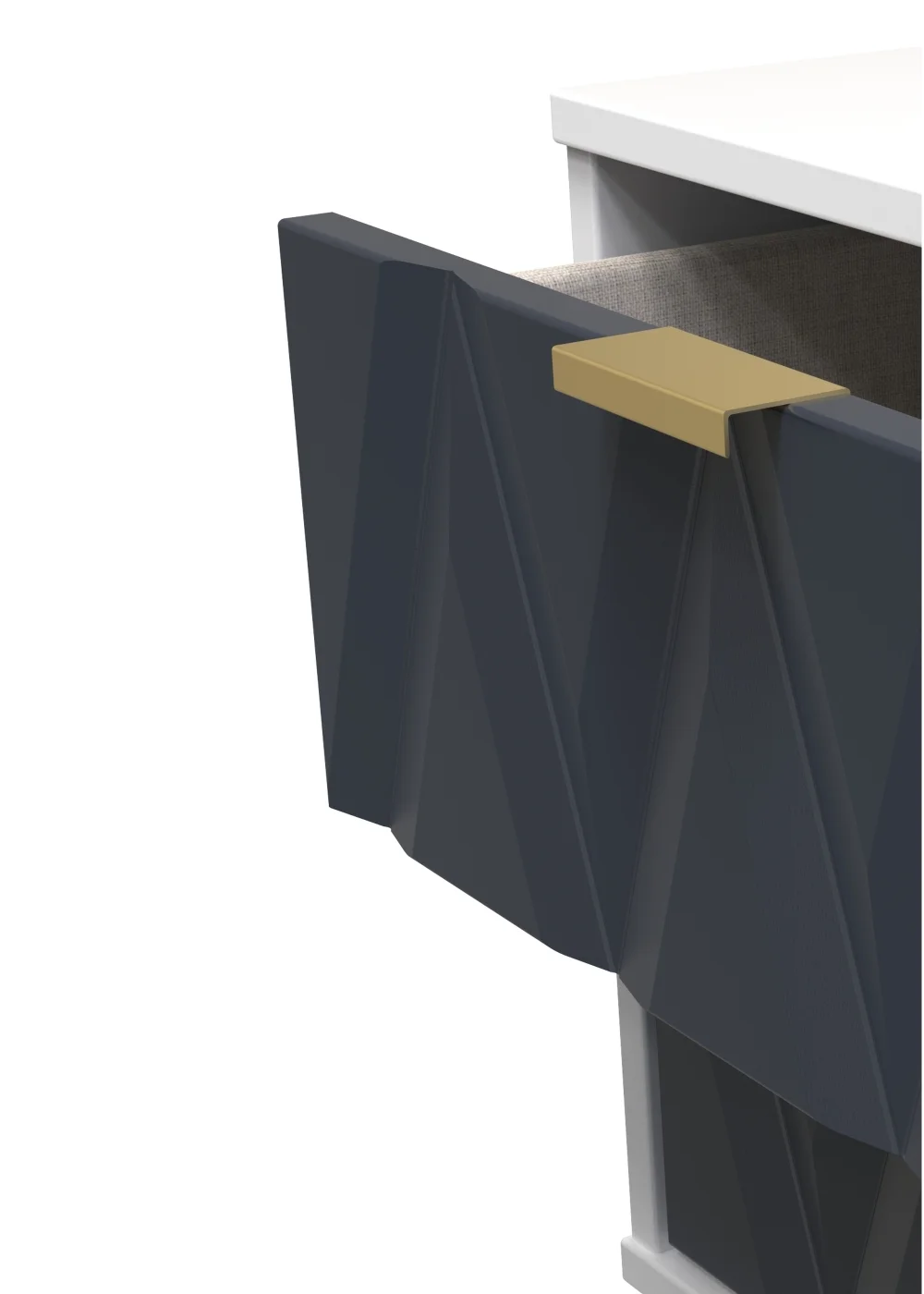 Ready Assembled Prism 2 Drawer Bedside Table - One Size Image 3