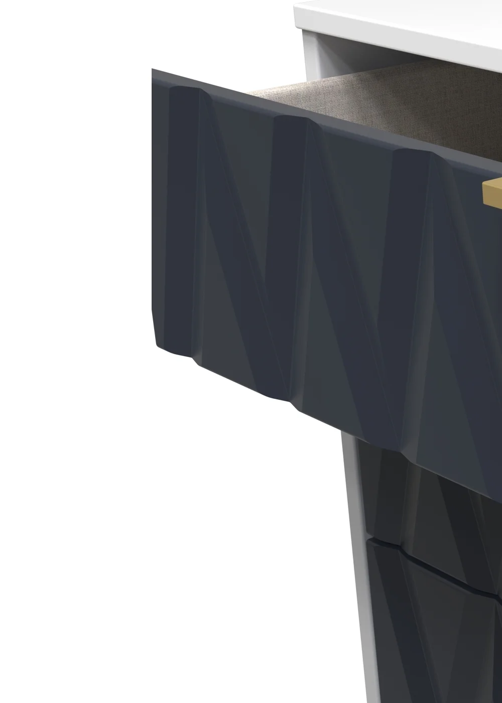 Ready Assembled Prism 3 Drawer Chest - One Size Image 3