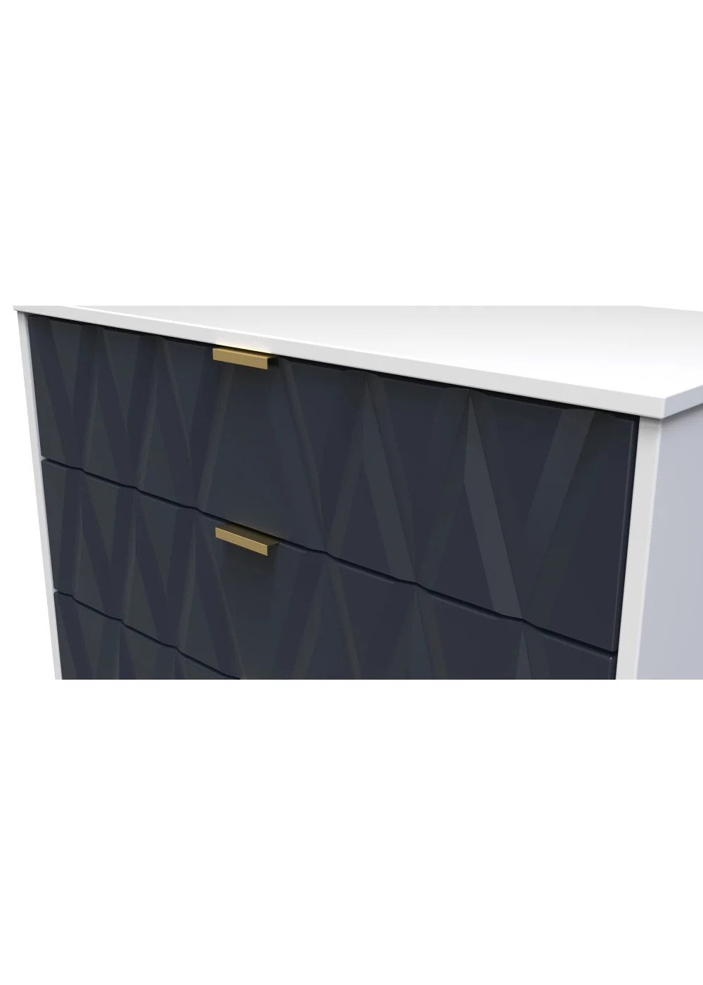 Ready Assembled Prism 3 Drawer Chest - One Size Image 5