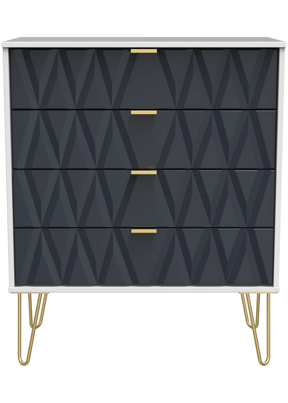 Ready Assembled Prism 4 Drawer Chest - One Size Image 2
