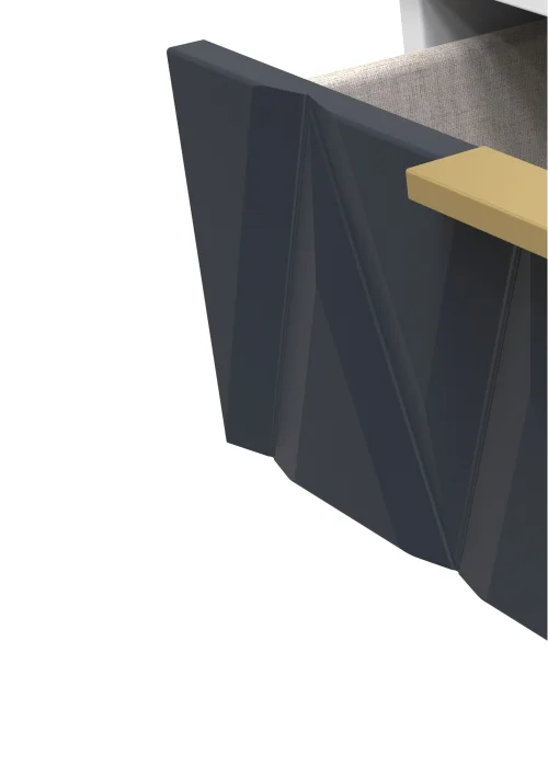Swift Prism 1 Drawer Bedside Table (41cm x 39.5cm x 45cm) - One Size Image 2