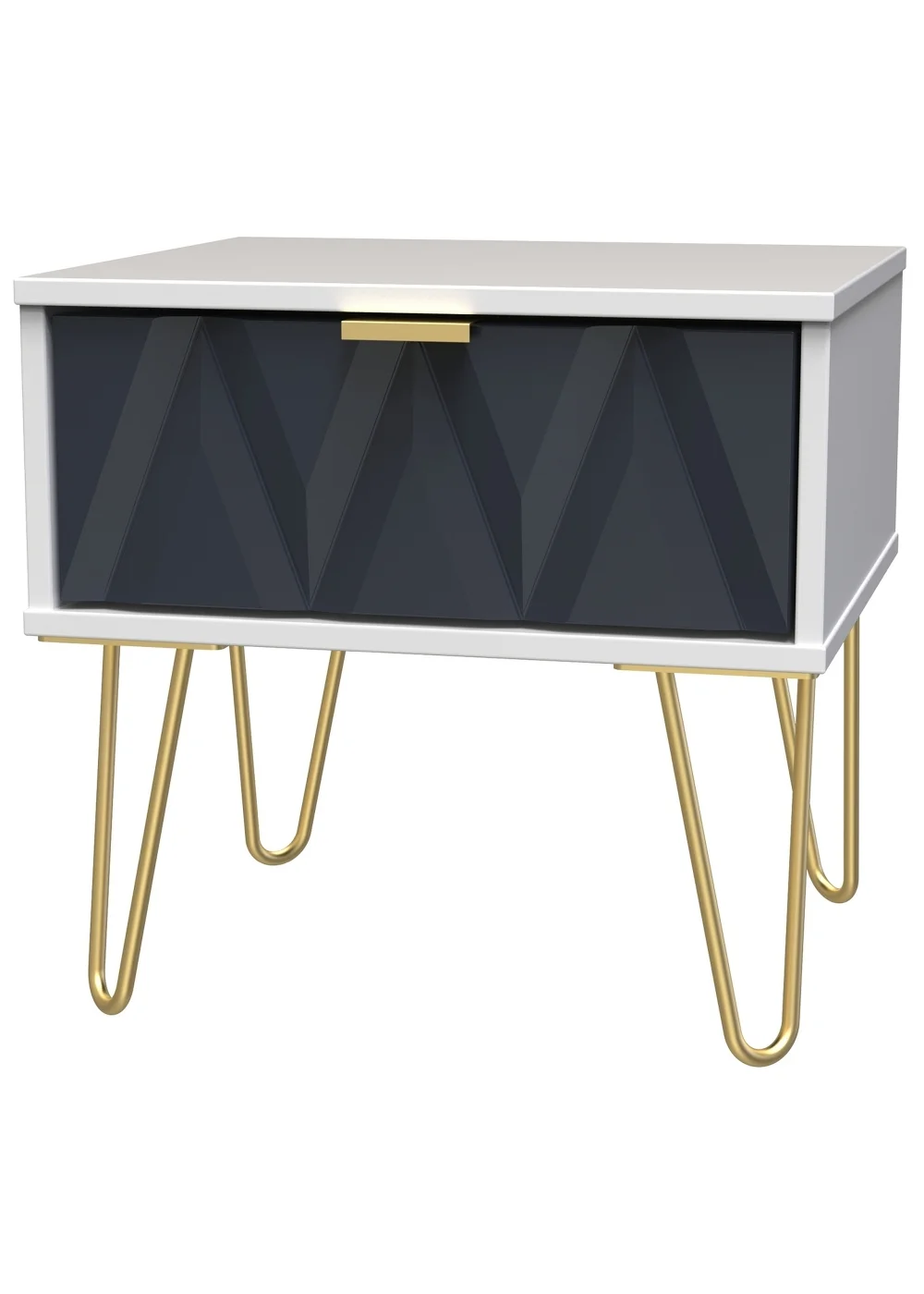Swift Prism 1 Drawer Bedside Table (41cm x 39.5cm x 45cm) - One Size Image 3